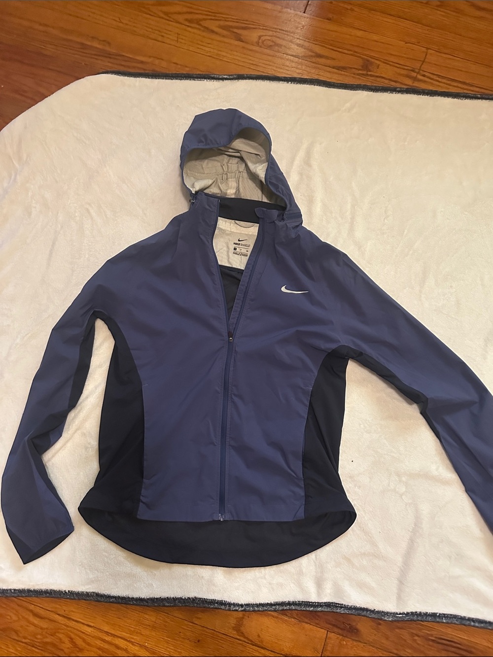 Nike Women's Purple-Blue Hooded Ski Jacket